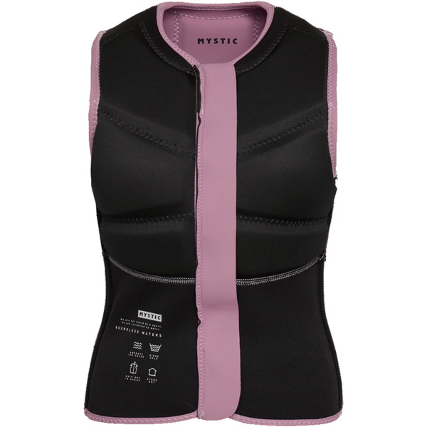 2026 Mystic Dames Star Front Zip Impact Vest 35005.230232 - Rosewood